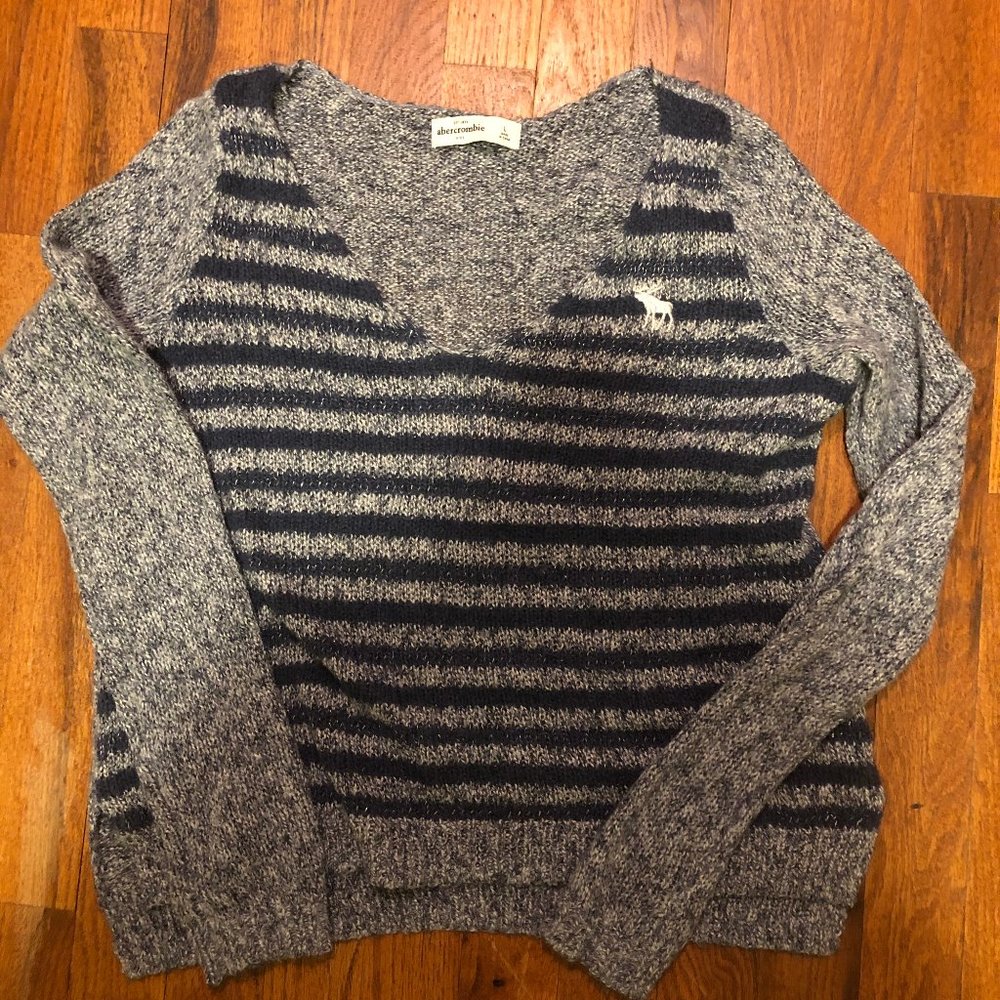 ABERCROMBIE KIDS Girls' Size L Striped Sweater